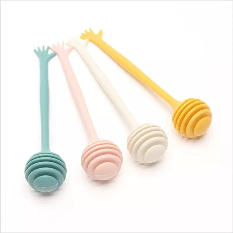 Set Of 2 Plastic Honey Stir Stick, Dessert Coffee Milk Tea Plastic Mixing Stick, Cute Shape Long Handle Kitchen Bee Stick, Practical Honey Stirring Bar Set Of 2 Plastic Honey Stir Stick, Dessert Coffee Milk Tea Plastic Mixing Stick, Cute Shape Long Handle Kitchen Bee Stick, Practical Honey Stirring Bar